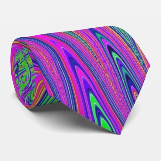 psychodelische Texturen Krawatte (Gerollt)