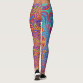 psychodelische Texturen Leggings (Rückseite)