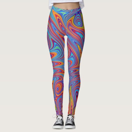 psychodelische Texturen Leggings (Vorderseite)