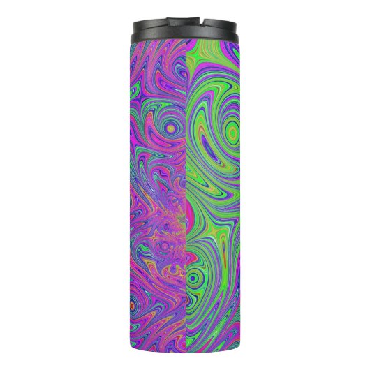 psychodelische Texturen Thermosbecher (Rückseite)