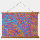 psychodelische Texturen Wandteppich Mit Holzrahmen (Vorderseite 3)