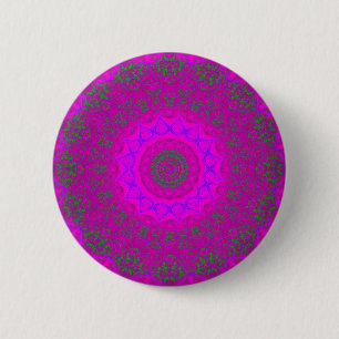 Psychokinetische Lila Abstrakte Mandala Schaltfläc Button