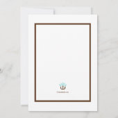 Psychologe Abschluss Einladung Blau (Rückseite)