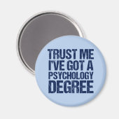 Psychologe Abschluss Psychologe Magnet (Vorderseite/Rückseite)