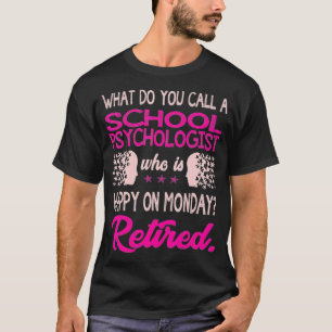 Psychologe an der Schule, der am Montag glücklich T-Shirt