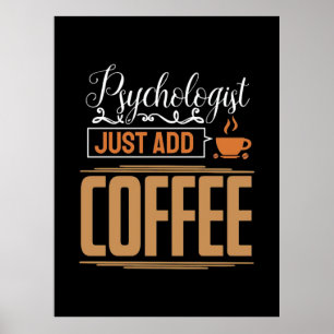 Psychologe an der Schule trinken einfach Kaffee Poster