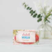 Psychologe - Artistry Watercolor Floral Visitenkarte (Stehend Vorderseite)