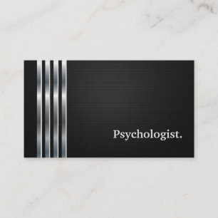 Psychologe Beruflich Black Silver Visitenkarte