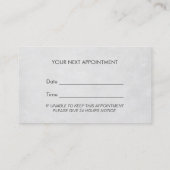 Psychologe Berufliche dunkle Ernennung Terminkarte (Rückseite)