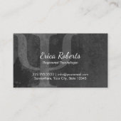 Psychologe Berufliche dunkle Ernennung Terminkarte (Vorderseite)