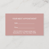 Psychologe Counselor Dusty Rose Gold Ernennung Terminkarte (Rückseite)
