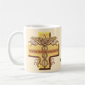Psychologe Cross Caduceus Kaffeetasse (Links)