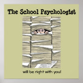 Psychologe der Schule Begraben in Paperwork (Print Poster (Vorne)