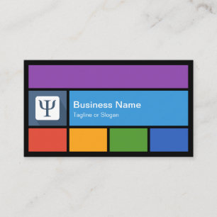 Psychologe der Sozialarbeiter Colorful Tiles Creat Visitenkarte