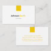 Psychologe - einfach orange gelb visitenkarte (Vorne/Hinten)