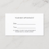 Psychologe-Elegant Beach Themenabteilung Terminkarte (Rückseite)