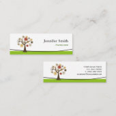 Psychologe - Eleganter Baum des Lebens Mini Visitenkarte (Vorne/Hinten)