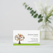 Psychologe - Eleganter Baum des Lebenssymbols Visitenkarte (Stehend Vorderseite)