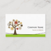 Psychologe - Eleganter Baum des Lebenssymbols Visitenkarte (Rückseite)