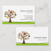Psychologe - Eleganter Baum des Lebenssymbols Visitenkarte (Vorne/Hinten)