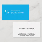 Psychologe - eleganter Professioneller blaues Visitenkarte (Vorne/Hinten)