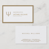 Psychologe - eleganter Professioneller Symbol Visitenkarte (Vorne/Hinten)