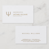 Psychologe - eleganter Professioneller weißes Visitenkarte (Vorne/Hinten)