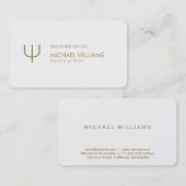 Psychologe - eleganter Professioneller weißes Visitenkarte (Vorne/Hinten)