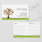 Psychologe - Eleganter Tree of Life Ernennungen Terminkarte (Vorne/Hinten)