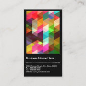 Psychologe - farbiges Mosaikmuster Visitenkarte (Rückseite)