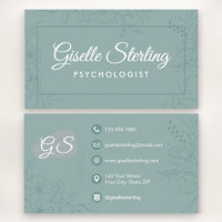 Psychologe Floral Botanisch Türkisgrün