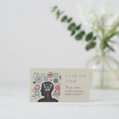 Psychologe-Gehirn-Chirurg-Klinik-Kopf-Mensch Visitenkarte (Stehend Vorderseite)