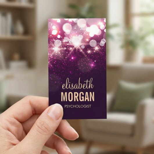 Psychologe - Glitzern Glitzer in Rosa Visitenkarte