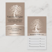 Psychologe Gold Tree Berufliche Ernennung Terminkarte (Vorne/Hinten)