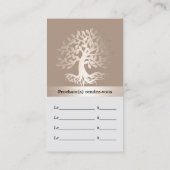 Psychologe Gold Tree Berufliche Ernennung Terminkarte (Rückseite)