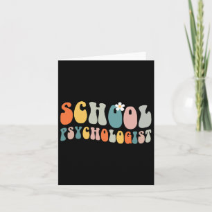 Psychologe Groovy Retro Vintag Psychologie Lehrer Karte