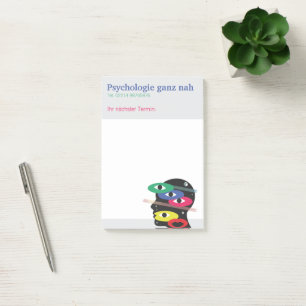 Psychologe Haftnotizen  Post-it Klebezettel