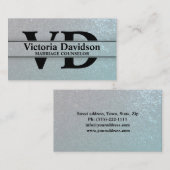 Psychologe Heiratsberaterin kühne Initialen Visitenkarte (Vorne/Hinten)