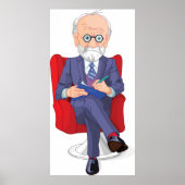 Psychologe im Anzug mit Notepad Sitzen Poster (Vorne)