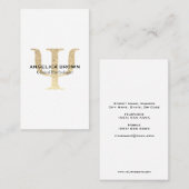 Psychologe Imitat Glitzer Psi Symbol Visitenkarte (Vorne/Hinten)