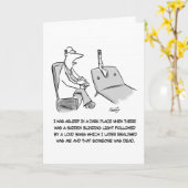 Psychologe-Karikatur-Gewehr-Geständnisse Karte (Gelbe Blume)