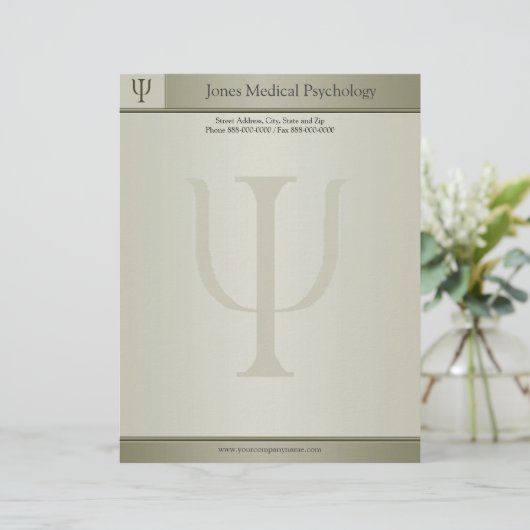 Psychologe Letterhead Briefbogen (Stehend Vorderseite)