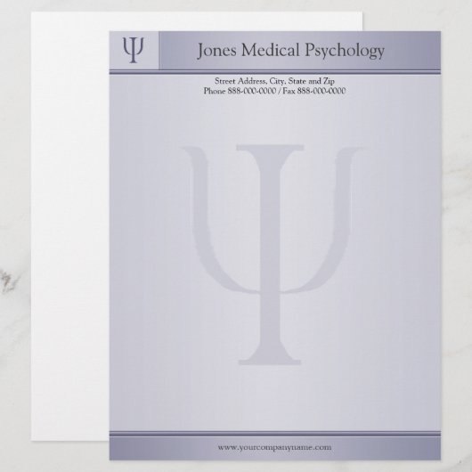 Psychologe Letterhead Briefbogen (Vorne/Hinten)