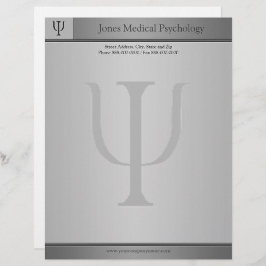 Psychologe Letterhead Briefbogen (Vorne/Hinten)