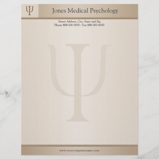 Psychologe Letterhead Briefkopf (Vorderseite)