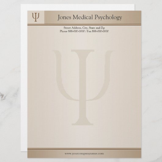 Psychologe Letterhead Briefkopf (Vorne/Hinten)