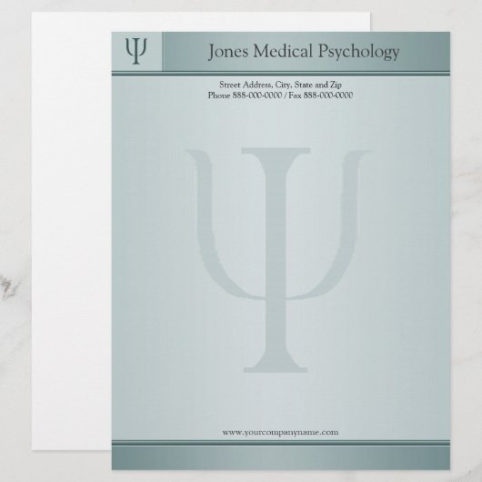 Psychologe Letterhead Briefkopf (Vorne/Hinten)