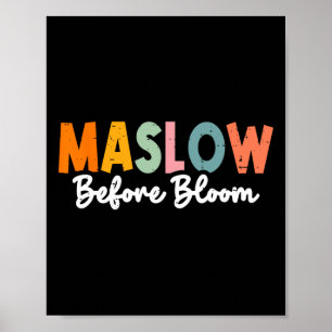 Psychologe Maslow vor Bloom beschleunigte Lehrer C Poster