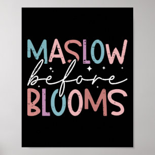 Psychologe Maslow Vor Bloom Beschleunigte Lehrerin Poster