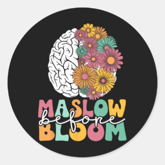 Psychologe Maslow vor Bloom Sped Teacher Clro Runder Aufkleber